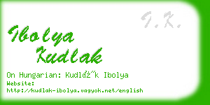 ibolya kudlak business card